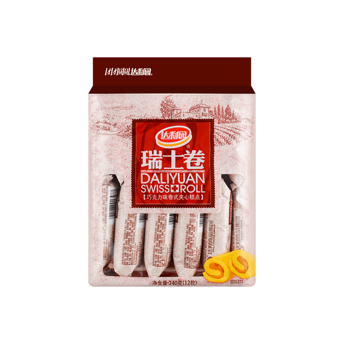스위스 롤 초콜릿 맛 8.47oz【롤 샌드위치】【부드럽고 달콤함】