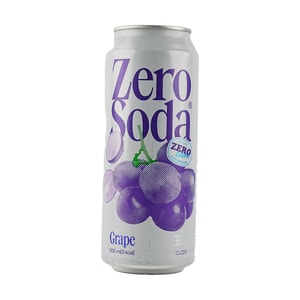 Zero Soda 스파클링 드링크 포도맛 16.91 fl oz 【상쾌한 탄산】【RELOCK 재밀봉 뚜껑】
