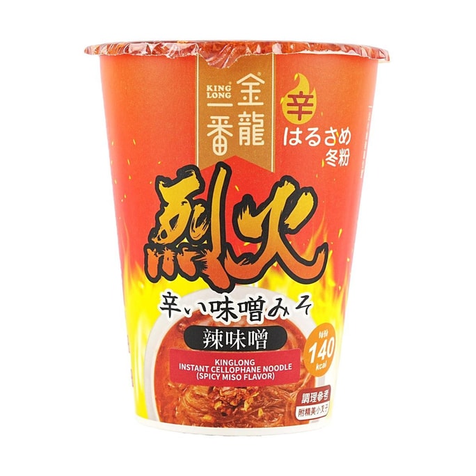 台湾金龙一番 烈火冬粉 速食粉丝酸辣粉 辣味噌味 39g