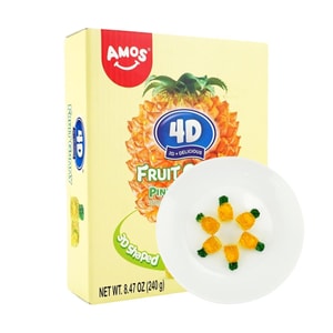 4d Burst Juice Gummy Candy, Pineapple Flavor, 8.5oz【Gluten Free】