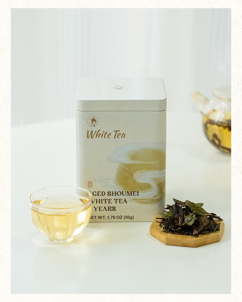 茶颜悦色七年陈原叶茶寿眉白茶50g【枣香馥郁香初显温润耐泡冷热皆宜