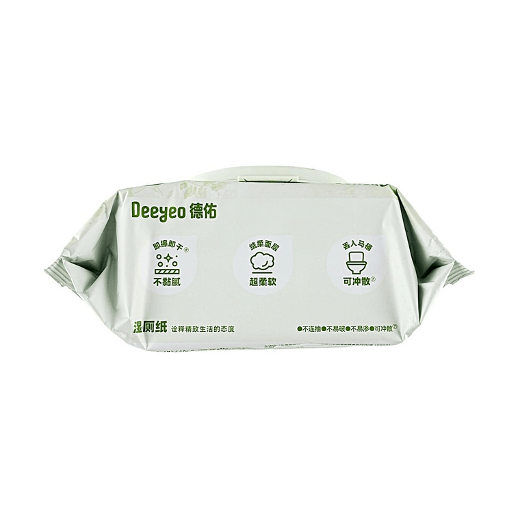 德佑 茉莉龍井香氛濕廁紙 清新除臭 柔軟親膚 家用衛生濕紙巾 80 片 3