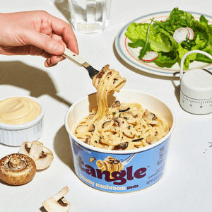Tangle - Creamy Mushroom Pasta Bowl , Instant Noodles , 3.7 oz* 6 Bowls 【Low-Calorie, High-Protein】【 Yami Exclusive】