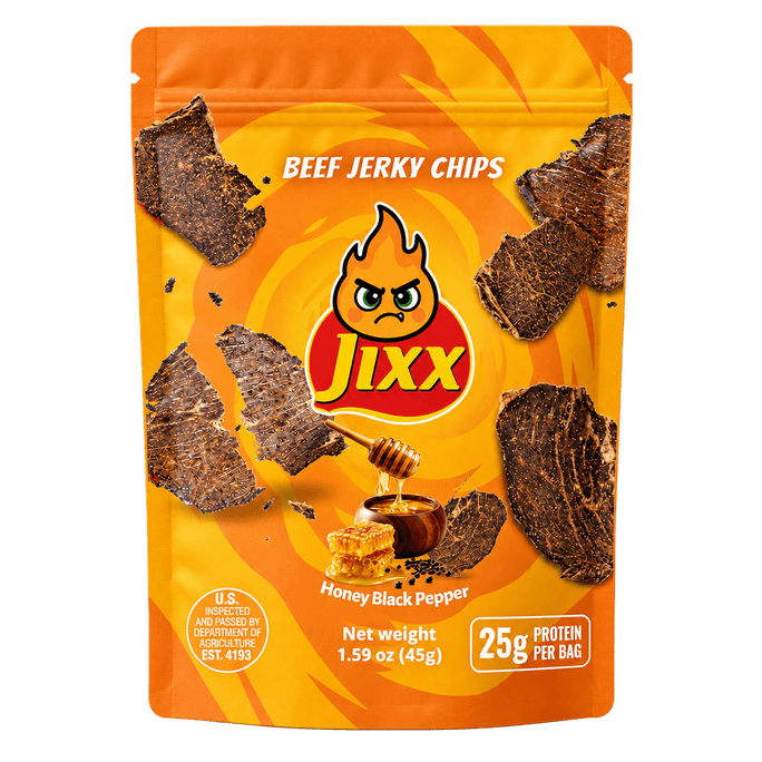 美国 Jixx 牛脆脆蜂蜜黑胡椒味 USDA认证【咸甜永动机好吃不怕胖】