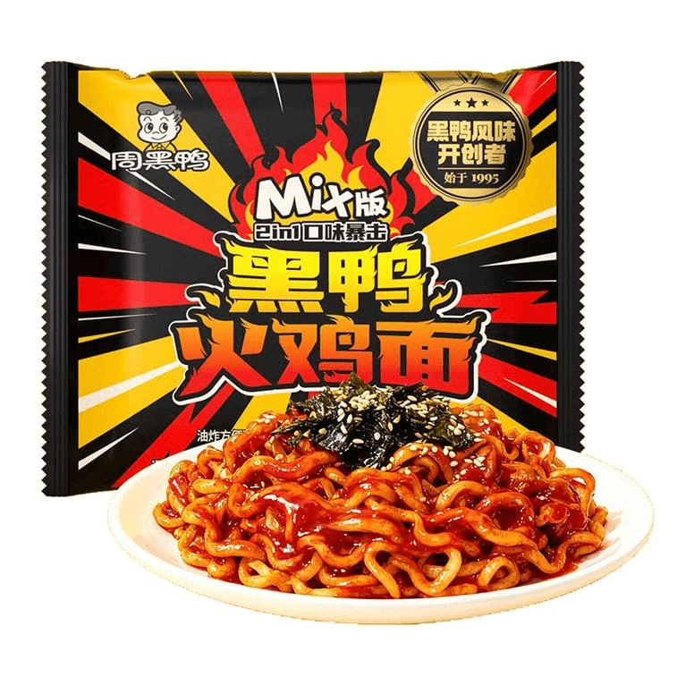 Zhou Hei Ya Fire Chicken Noodle Mix 141g*1 Ultra Spicy Dry Mixed