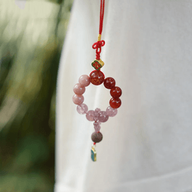 灵隐祈福 非遗合香珠 五行水晶汽车挂件 补缺金木水 车内挂饰伴手礼物 火