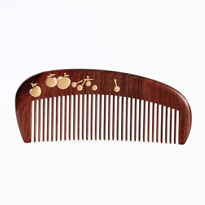 TAN MUJIANG Handmade Apple Wooden Hair Comb 1 count