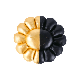 Flower Cushion Black x Gold 30cm