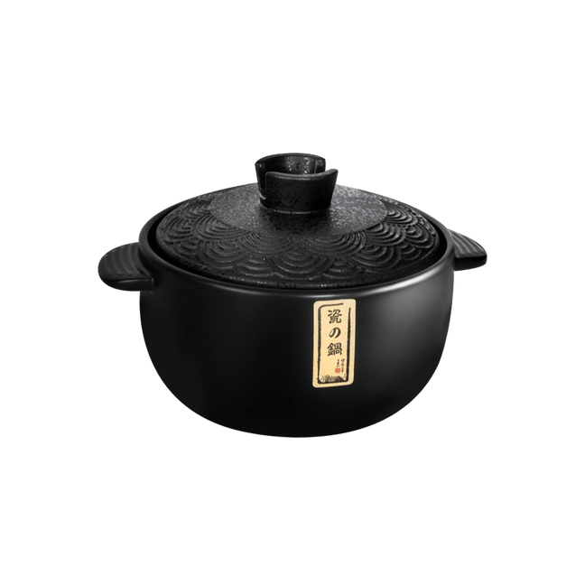 LADY CHEF厨夫人 黑耀浮雕系列 陶瓷砂锅土锅汤炖锅煲 2.5L