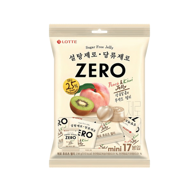 韓国直送】ロッテ韓国 ロッテゼロ フルーツゼリー 238g (14g×17パック