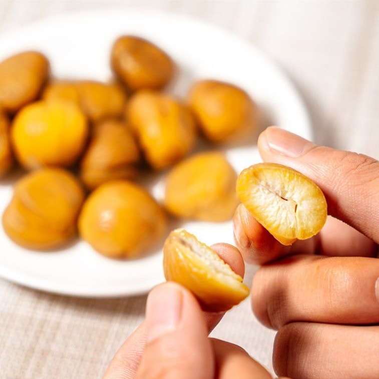 【中国直邮】 粒上皇 【香甜粉糯 老少皆宜 】即食板栗仁迁西河北特产甘栗仁无壳健康坚果栗子孕妇零食2*45克 90克 6