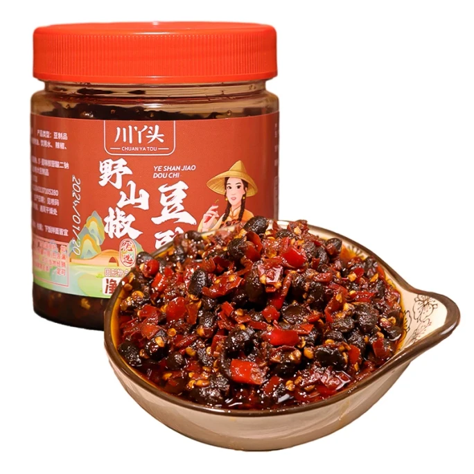 Wild Mountain Pepper And Fermented Black Bean Sauce, Hunan Specialty Flavor, Fermented Black Bean Sauce, Spicy Dishes, Chili Sauce Seasoning, Mixed Rice Sauce (special Spicy) 238g/can