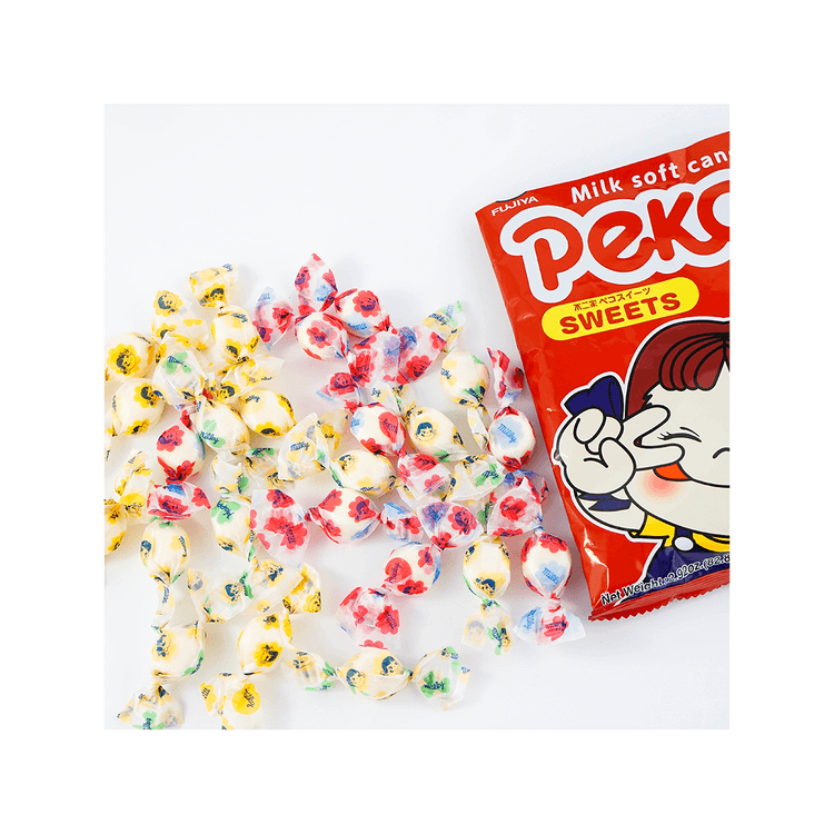 FUJIYA Peko Sweets Milk Soft Candy, 2.92 oz - Yami.com