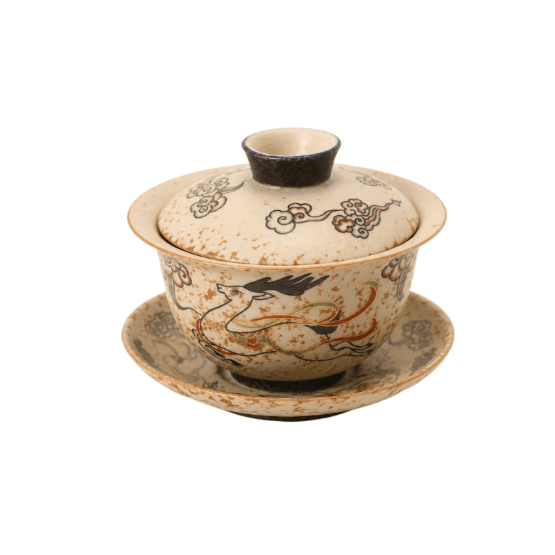 中國直郵】 一品仟堂風三才蓋碗家用陶瓷功夫茶具150ml - Yami