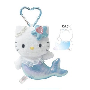 Dream Mermaid Series Heart Buckle Plush Pendant Blue [Hello Kitty]