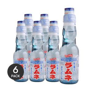 Ramune Drink,Japanese Marble Soda,Original Flavor, 6.76 fl oz *6【6 Packs】
