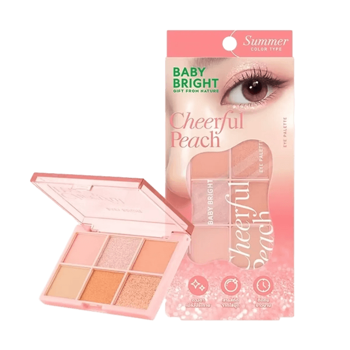 아이 팔레트, 매트/쉬머/글리터, #치어풀 피치 - 웜톤