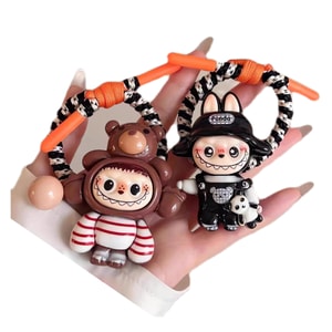 [중국 직배송] 밀리 라부부 라부부 헤어밴드 2개입 2025 슈퍼페어리 고급 두꺼운 도파민 고무밴드 헤어밴드 헤어액세서리