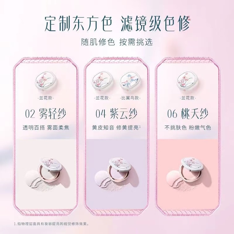 [중국 직배송] 플로라시스 제이드 너리싱 파우더 컴팩트 오키드 디자인 - 세팅 파우더, 유분 조절, 지속력, 브라이트닝, 피부톤 개선 - 블러셔 & 루즈 - 06 피치 블로섬 실크 - 따뜻한 톤의 소프트 핑크 5