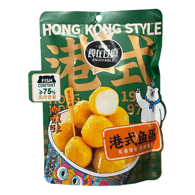 Enjoy Hong Kong style fish eggs spicy fish balls curry flavored 60g * 1 bag 60 g