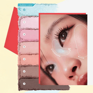 ​​韩国3CE 全能叠叠乐眼影盘 低饱和干净清透哑光闪片一体彩妆盘 7.5g #02 PINK SODA 泡泡浴