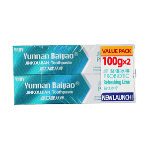 JinKouJian Yiyou Ice Lemon Toothpaste Probiotic Fresh Breath 100g*2