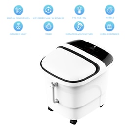 MASAG A30豪華自動款多功能按摩足浴桶 觸控式液晶面板控制器 加深設計 電動滾輪洗腳桶 紅外線燈附氧氣泡泡 足部水療與放鬆保養泡腳桶