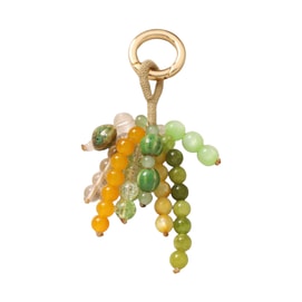 【中國直郵】 HSPM 手工編織水晶包掛新中式滿願種子菩提串珠鑰匙扣掛件 青之翠野 一個