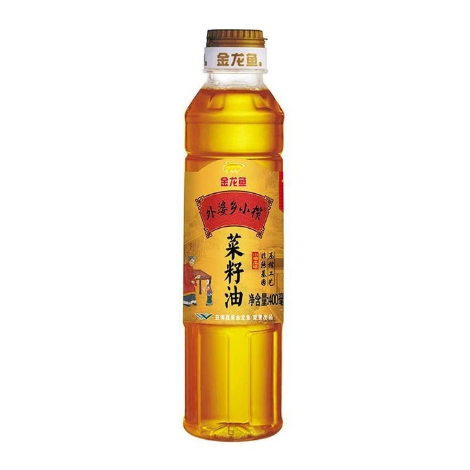 골든 드래곤 피쉬 할머니 고향 [소압착 유채씨유] 400ml* 병: 물리적으로 압착한 유채씨유를 사용하여 더욱 향긋한 볶음 요리를 즐길 수 있습니다.