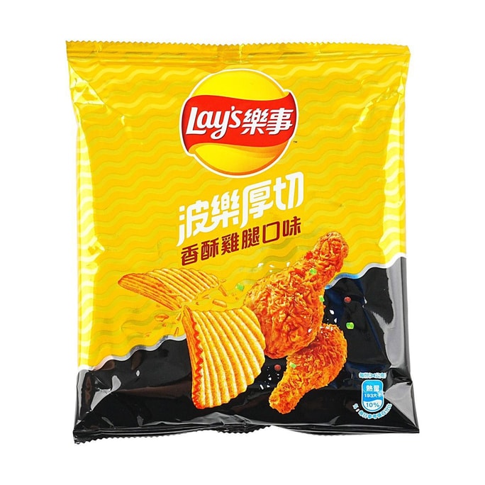 台灣版LAY'S樂事 波樂厚切薯片 香酥雞腿口味 34g