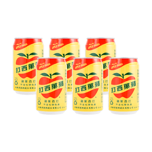 【超值装】台湾大西洋 苹果西打气泡饮料 不含化学色素 330ml *6瓶【超火爆品】