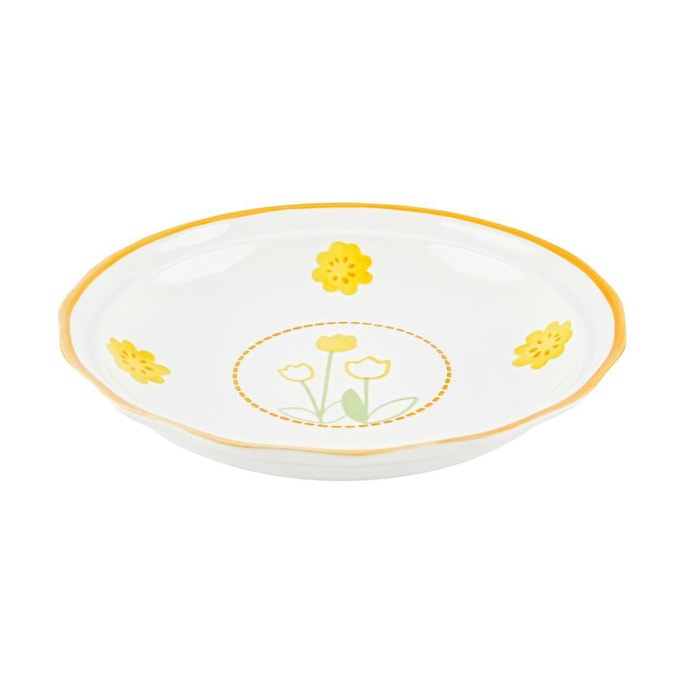 Dinner Plate Yellow Lily 8"