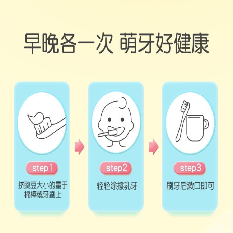 【中国直邮】  英氏 婴童牙膏 无氟含低氟 50g/支