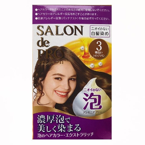 日本 DARIYA 塔麗雅 泡沫染髮劑 #白髮用 3號淺棕色 100g
