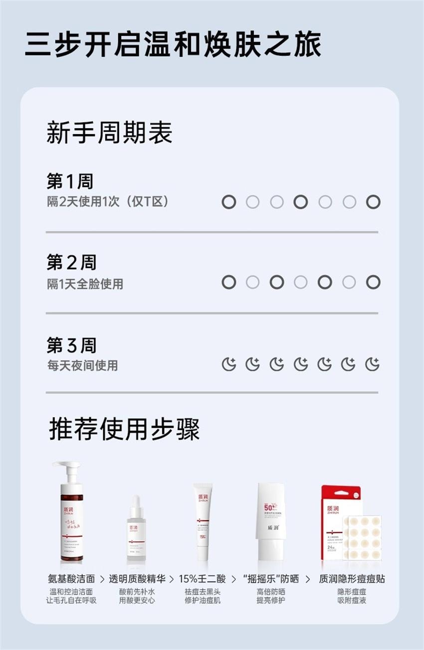 【中国直邮】 质润 壬二酸精华15% 祛痘凝胶祛痘印修复淡化痘印面霜 15g/盒