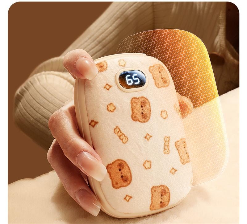 【中国直邮】 亲太太 二合一暖手宝数显充电宝迷你便携随身暖手神器 梧桐米 1个装