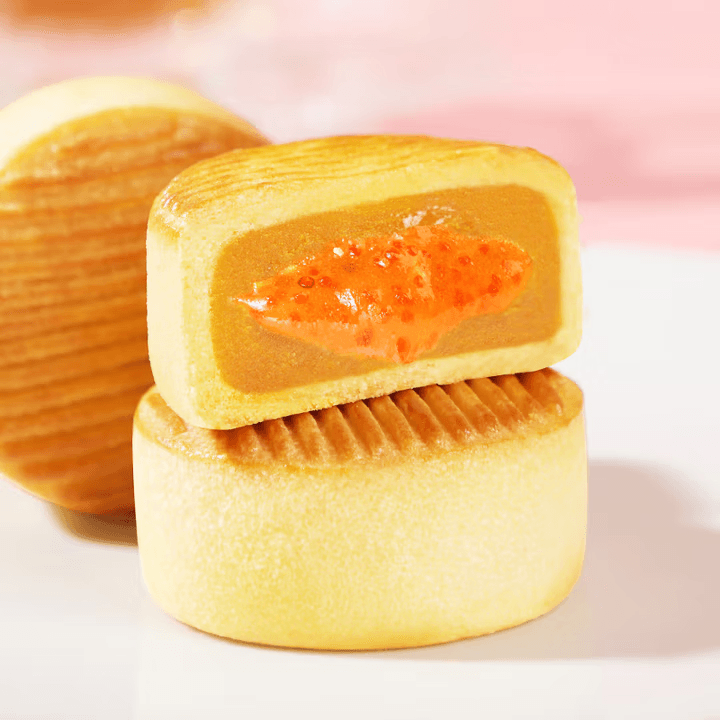 【中国直邮 新鲜直发】 臻味坊 法式鱼子酱流心中秋礼盒  480g     高档新式健康流心月饼送礼