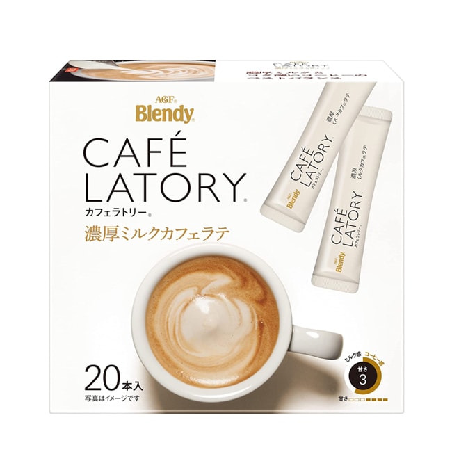 【日本直邮】AGF Blendy CAFE LATORY 香浓醇厚速溶咖啡牛奶咖啡 20袋