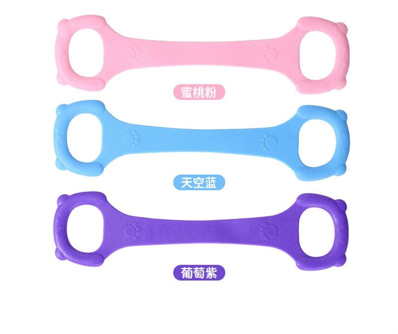 拉力繩8字拉力器家用健身運動女彈性帶開肩美背拉伸帶乳膠拉力帶 落櫻粉