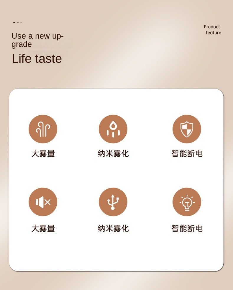 中國 LLD樂樂多 水晶球帶底座加濕器七彩氛圍燈 粉紅色 1件