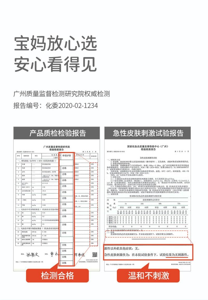 【中國直郵】 潤本| 桃葉精華泡泡洗髮沐浴露小孩洗髮沐浴露二合一兒童 550ml