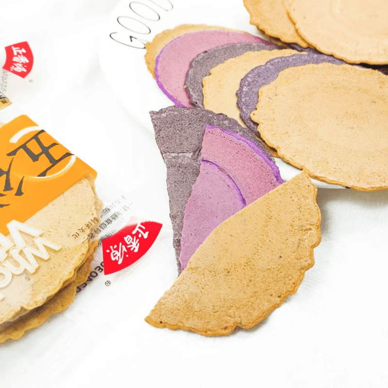 中国 正香源 五谷杂粮六口味五谷薄脆 无蔗糖 无香精色素  风吹饼  短保 健康膳食 330克 6包分装 元气薄饼零食饼干