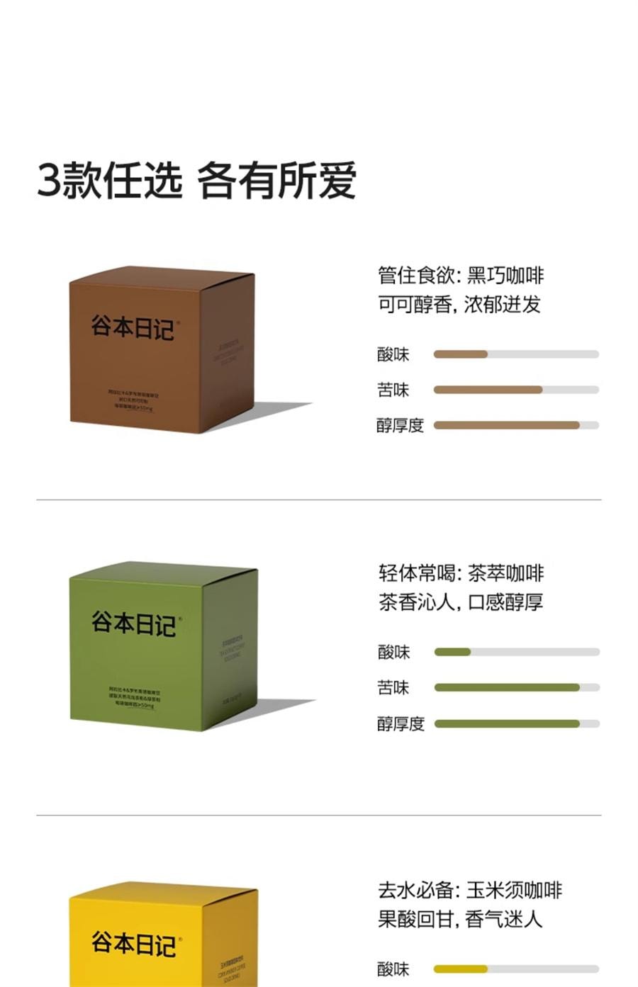 【中國直郵】 谷本日記 茶多酚黑咖啡 減燃純美式咖啡即溶0無蔗糖 低脂健身學生提神 2g*10袋
