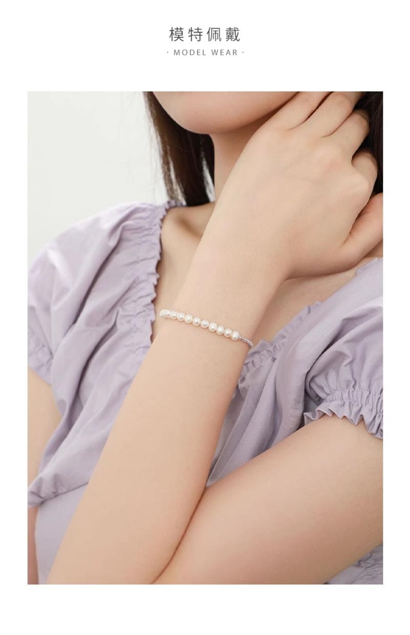 【中国直邮】  周大生 碎银子几两珍珠手链女轻奢小众高级感 手链 1个装