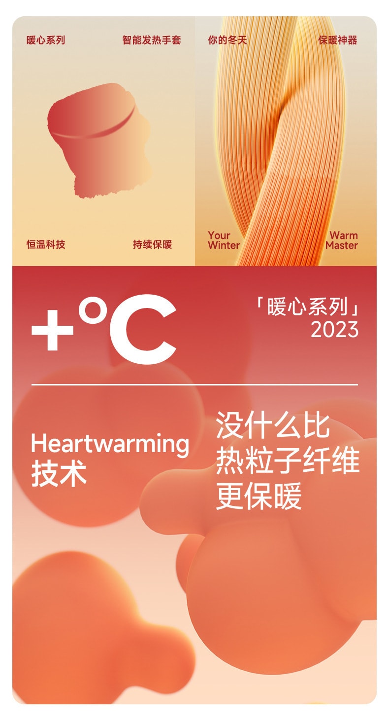 【中国直邮】 亲太太 发热手套usb充电式冬季新款女士骑行智能卡通暖手宝保暖神器  喜羊蓝白(办公半指款)