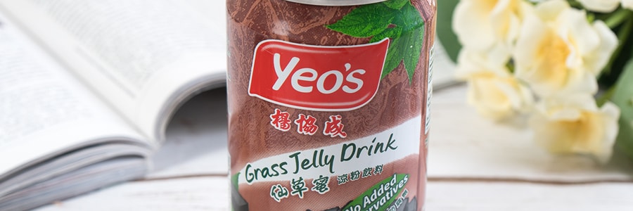 新加坡YEO'S楊協成 無添加清涼仙草蜜涼粉飲料 罐裝 300ml