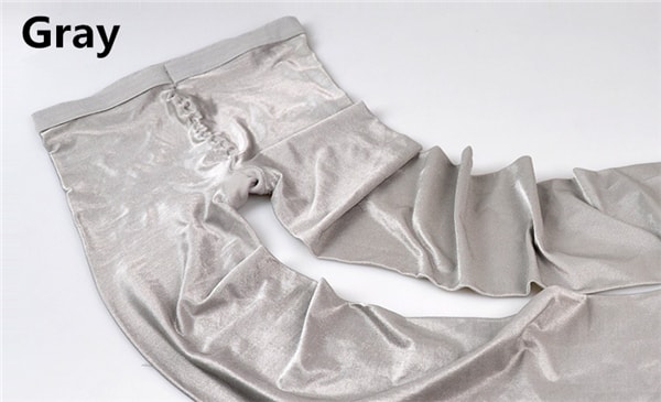 Glossy Stockings Reflective Pantyhose for Women Girls Khaki 1 Piece