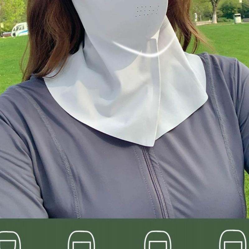 【中國直郵】 親太太 新款冰絲防曬口罩女透氣孔3D 防紫外線無痕面罩 灰色 1個