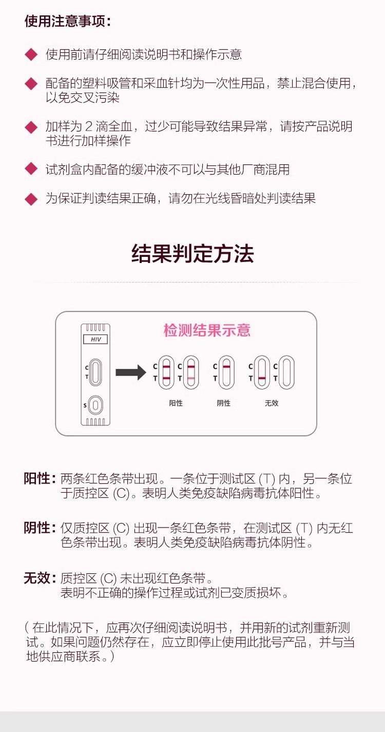 杰士邦 测试纸1盒HI.V检测FX双检四项自检自测非四代(建议一次购买四盒)