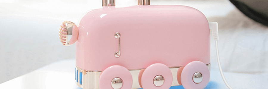 小火车加湿器 小型便携家用办公室必备 夜灯 粉色【网红爆款】